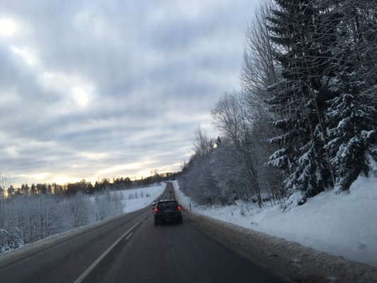 Den mindre säkra delen av Fjällvägen. Vacker men inte bra.